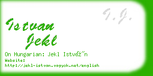 istvan jekl business card